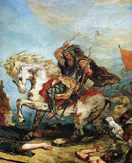 Eugene Delacroix Victor Delacroix Attila fragment Germany oil painting art